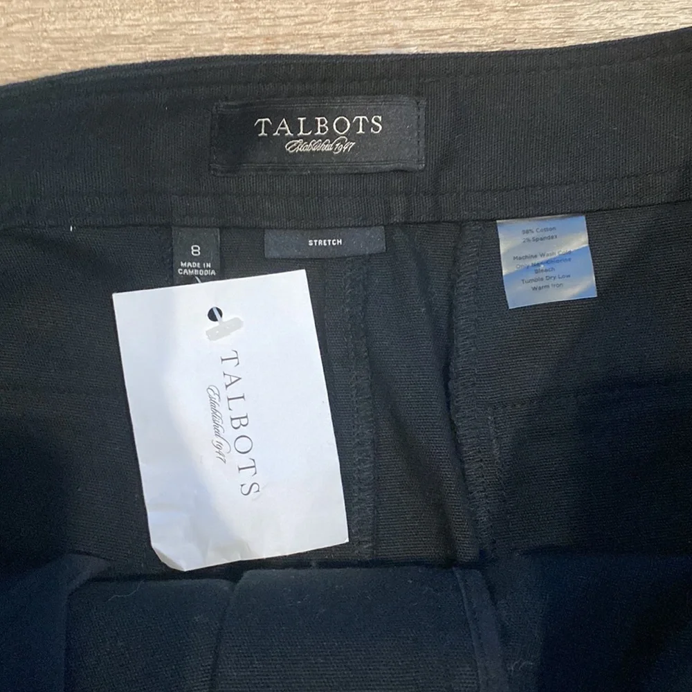 Talbots Women's Black Belted Stretch Skirt - Picture 4 of 7